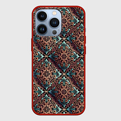 Чехол для iPhone 13 Pro Паттерн luxury узоры, цвет: 3D-красный