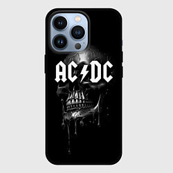 Чехол для iPhone 13 Pro AC DC - большой череп с подтеками, цвет: 3D-черный