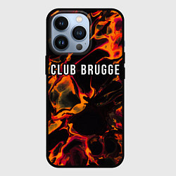 Чехол для iPhone 13 Pro Club Brugge red lava, цвет: 3D-черный