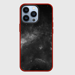 Чехол для iPhone 13 Pro Монохромный космос, цвет: 3D-красный
