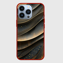 Чехол для iPhone 13 Pro Лакшери текстура с узорами, цвет: 3D-красный