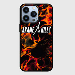 Чехол для iPhone 13 Pro Akame ga Kill red lava, цвет: 3D-черный