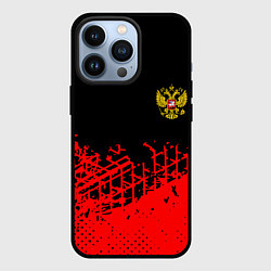 Чехол iPhone 13 Pro Россия герб красные краски