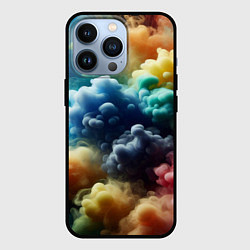 Чехол для iPhone 13 Pro Яркий цветной дым, цвет: 3D-черный