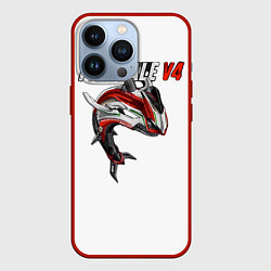 Чехол для iPhone 13 Pro Ducati Panigale V4 shark, цвет: 3D-красный