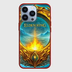 Чехол для iPhone 13 Pro Elden Ring золотое кольцо и зимний холод, цвет: 3D-красный