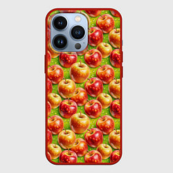 Чехол iPhone 13 Pro Вкусные яблоки паттерн