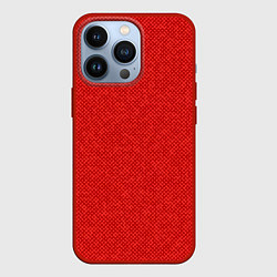 Чехол iPhone 13 Pro Красный однотонный текстурованный