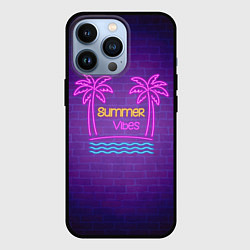 Чехол для iPhone 13 Pro Неоновые пальмы summer vibes, цвет: 3D-черный