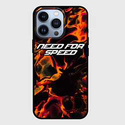 Чехол для iPhone 13 Pro Need for Speed red lava, цвет: 3D-черный