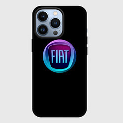 Чехол для iPhone 13 Pro FIAT logo neon, цвет: 3D-черный