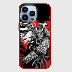 Чехол для iPhone 13 Pro Самурай змей, цвет: 3D-красный