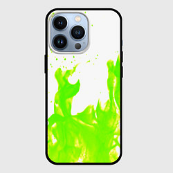 Чехол для iPhone 13 Pro Кислотный огонь, цвет: 3D-черный