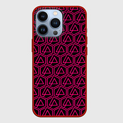 Чехол iPhone 13 Pro Linkin park pink logo