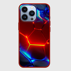 Чехол iPhone 13 Pro Красные плиты с ярким светом