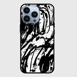 Чехол iPhone 13 Pro Чёрно-белая абстракция: нейросеть