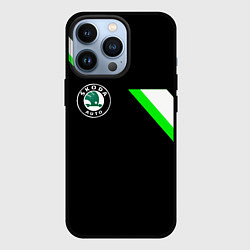 Чехол для iPhone 13 Pro Skoda geometry, цвет: 3D-черный