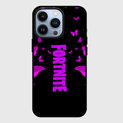 Чехол для iPhone 13 Pro Fortnite buterfly neon, цвет: 3D-черный