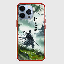 Чехол для iPhone 13 Pro Samurai - ghost of Tsushima, цвет: 3D-красный