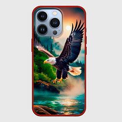 Чехол для iPhone 13 Pro Полет орла, цвет: 3D-красный