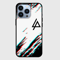 Чехол для iPhone 13 Pro Linkin park краски глитч, цвет: 3D-черный