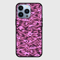 Чехол для iPhone 13 Pro Розовый камуфляж текстура, цвет: 3D-черный
