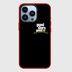 Чехол для iPhone 13 Pro GTA 6 logo game, цвет: 3D-красный