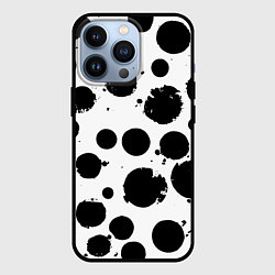 Чехол для iPhone 13 Pro Abstract black blots - ai art fantasy, цвет: 3D-черный