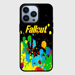 Чехол для iPhone 13 Pro Fallout цветные краски, цвет: 3D-черный