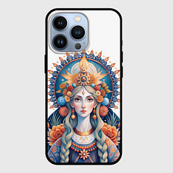 Чехол для iPhone 13 Pro Богиня красоты, славянские мотивы, новый русский с, цвет: 3D-черный
