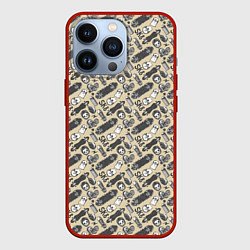 Чехол для iPhone 13 Pro Скейт и граффити, цвет: 3D-красный