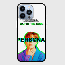 Чехол для iPhone 13 Pro BTS Jimin Persona - кто я иероглифами, цвет: 3D-черный
