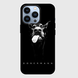 Чехол для iPhone 13 Pro Dobermann head, цвет: 3D-черный