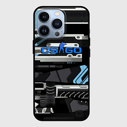 Чехол для iPhone 13 Pro CS GO vulkan steel, цвет: 3D-черный