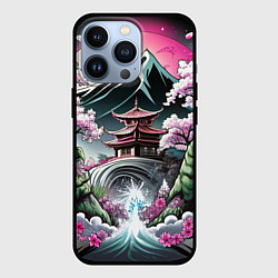 Чехол для iPhone 13 Pro Пейзаж Японии природа, цвет: 3D-черный