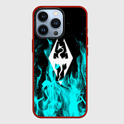 Чехол iPhone 13 Pro The elder scrolls neon flame