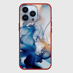 Чехол для iPhone 13 Pro Синий батик, цвет: 3D-красный