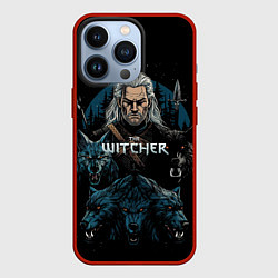 Чехол для iPhone 13 Pro The Witcher and wolfs, цвет: 3D-красный