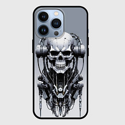 Чехол для iPhone 13 Pro Cool cyber skull - ai art fantasy, цвет: 3D-черный