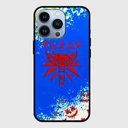 Чехол iPhone 13 Pro The Witcher logo horror