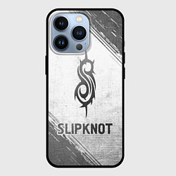 Чехол для iPhone 13 Pro Slipknot - white gradient, цвет: 3D-черный