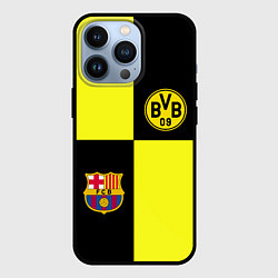 Чехол для iPhone 13 Pro Barcelona x Borussia, цвет: 3D-черный