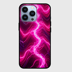 Чехол для iPhone 13 Pro Pink lightnings - ai art fantasy, цвет: 3D-черный