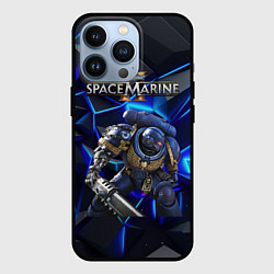 Чехол iPhone 13 Pro Warhammer 40000 space marine 2 ультрамарин