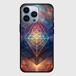 Чехол для iPhone 13 Pro Космическая геометрическая абстракция, цвет: 3D-черный