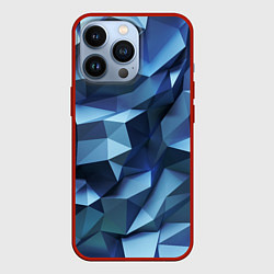 Чехол iPhone 13 Pro Искаженная синяя геометрия