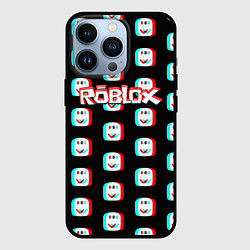 Чехол для iPhone 13 Pro Roblox pattern glitch, цвет: 3D-черный