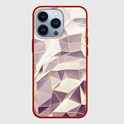 Чехол для iPhone 13 Pro Геометрия в стиле премиум, цвет: 3D-красный