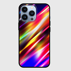 Чехол для iPhone 13 Pro Неоновая абстракция линии, цвет: 3D-черный