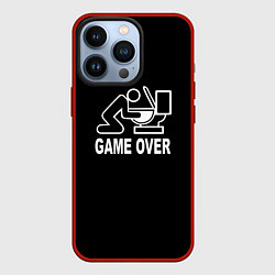 Чехол для iPhone 13 Pro Конец игры у унитаза, цвет: 3D-красный